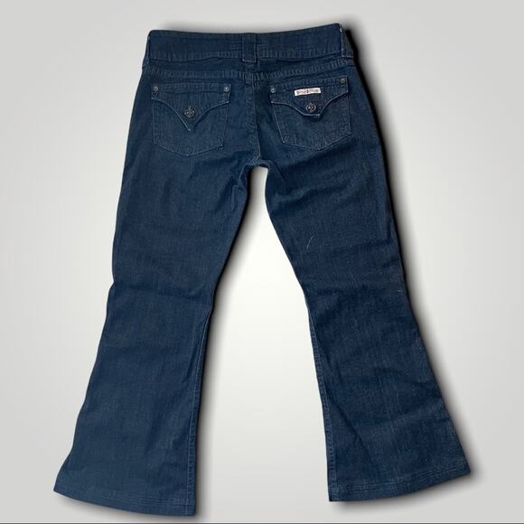 HUDSON DARK WASH CROPPED FLAP POCKET BLUE JEANS SIZE 28 - Picture 4 of 10